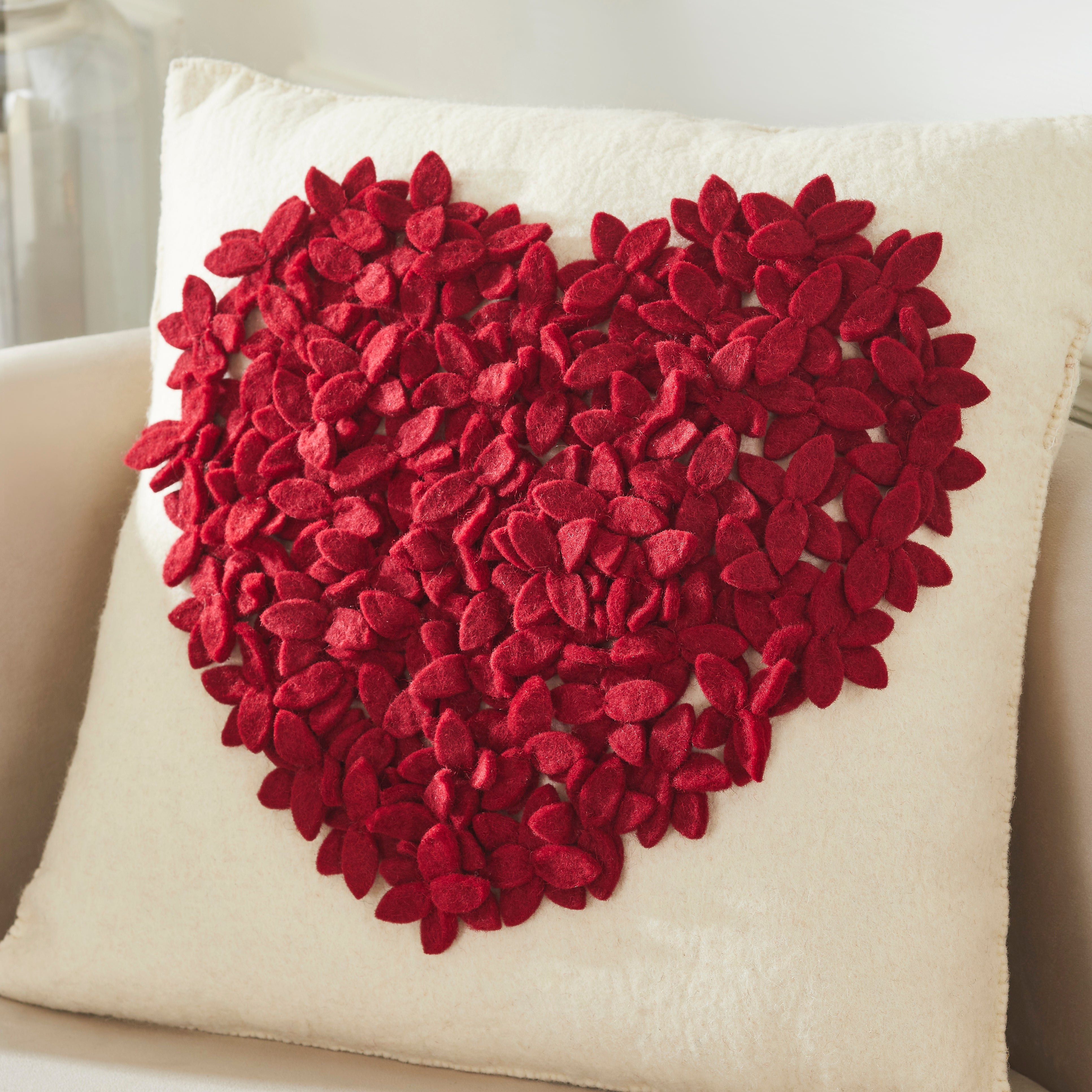 Handmade Heart Pillow Cover