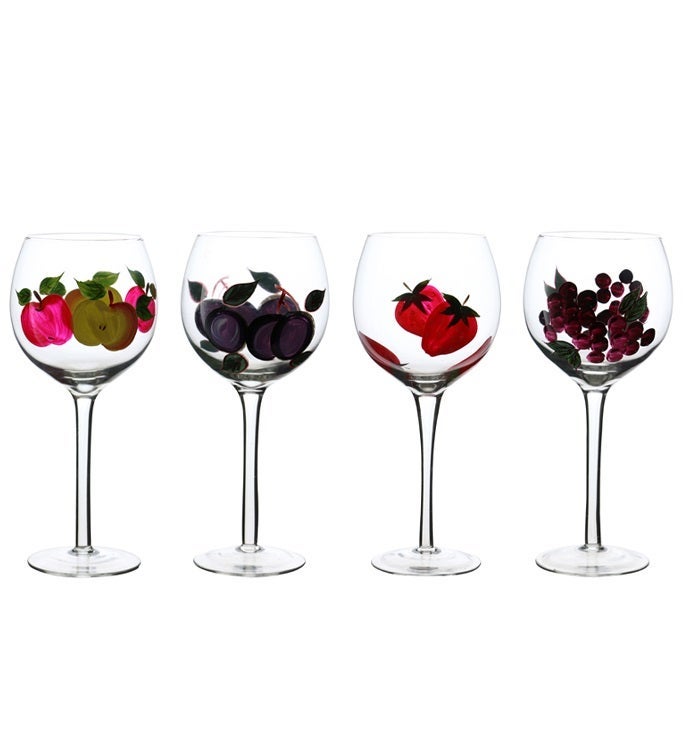 Fruit Design Wine Glass Set