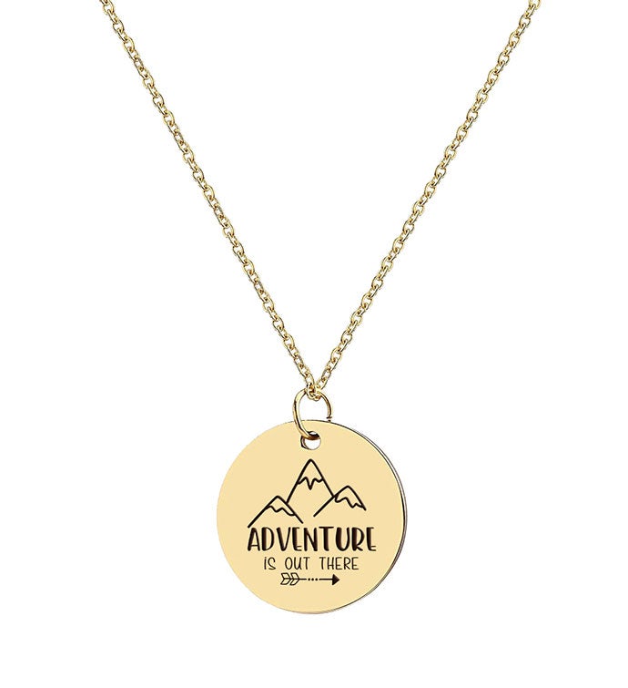 Adventure Is Out There  Charm Necklace