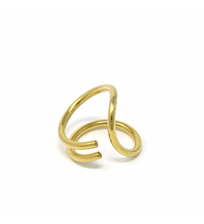Handmade Brass Infinity Loop Ring