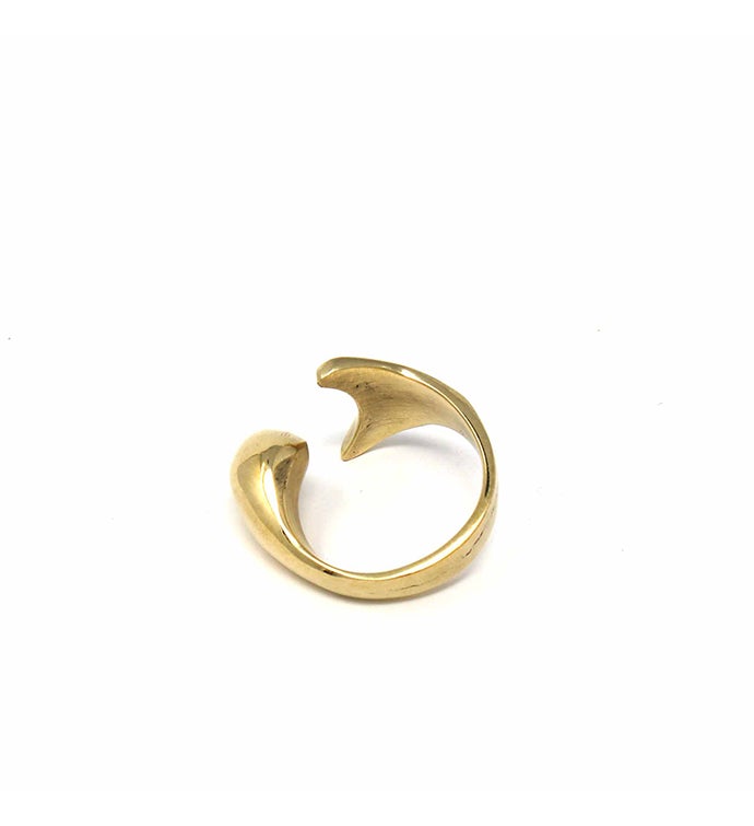 Handcrafted Brass Mermaid Tail Ring