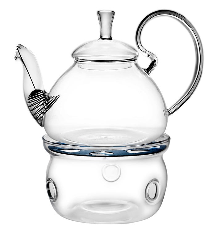 Elegant Glass Teapot + Warmer Combo