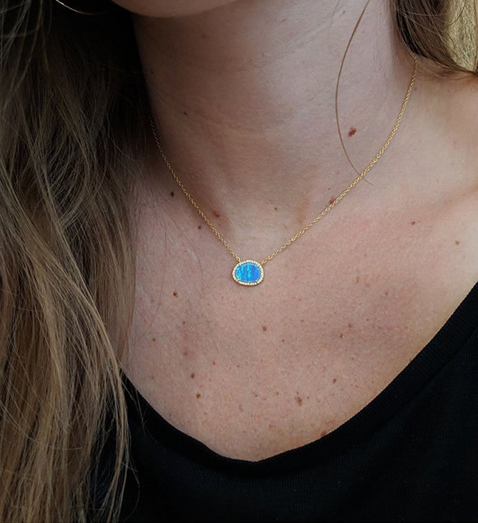 Blue Opal Pebble By Kamaria