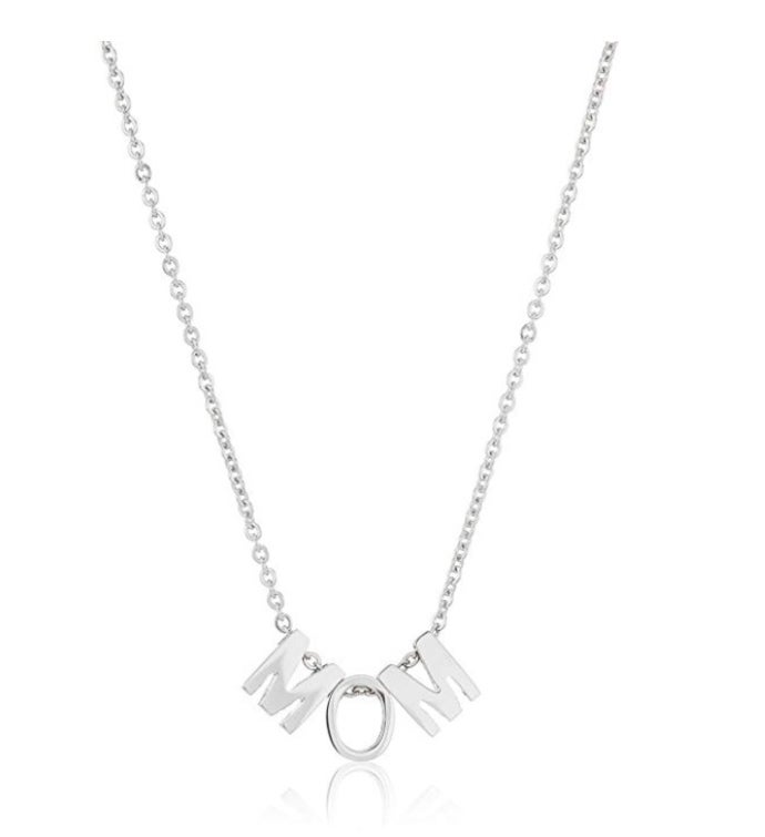 High Polished Stainless Steel 18k Gold ‘Mom’ Necklace