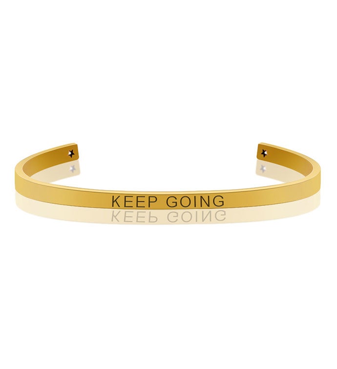 Anavia   Keep Going Motivational Cuff Bangle Bracelet