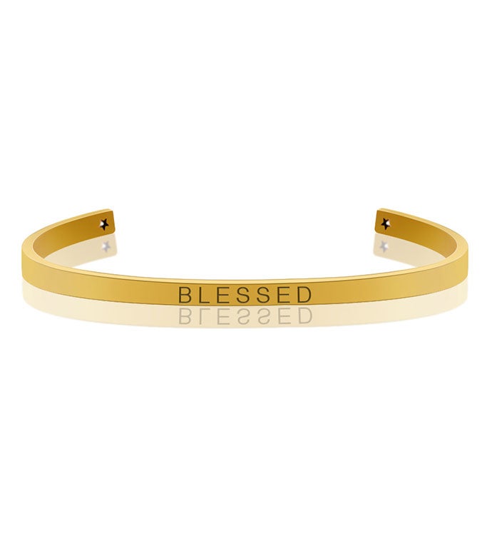 Anavia   Blessed Motivational Cuff Bangle Bracelet