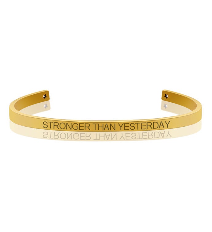 Stronger Than Yesterday  Bangle Bracelet