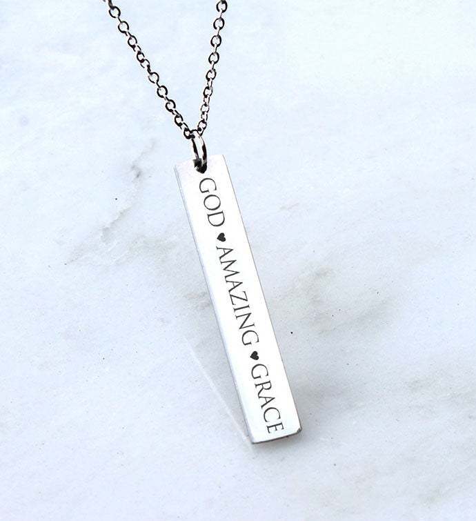 Amazing grace bar on sale necklace