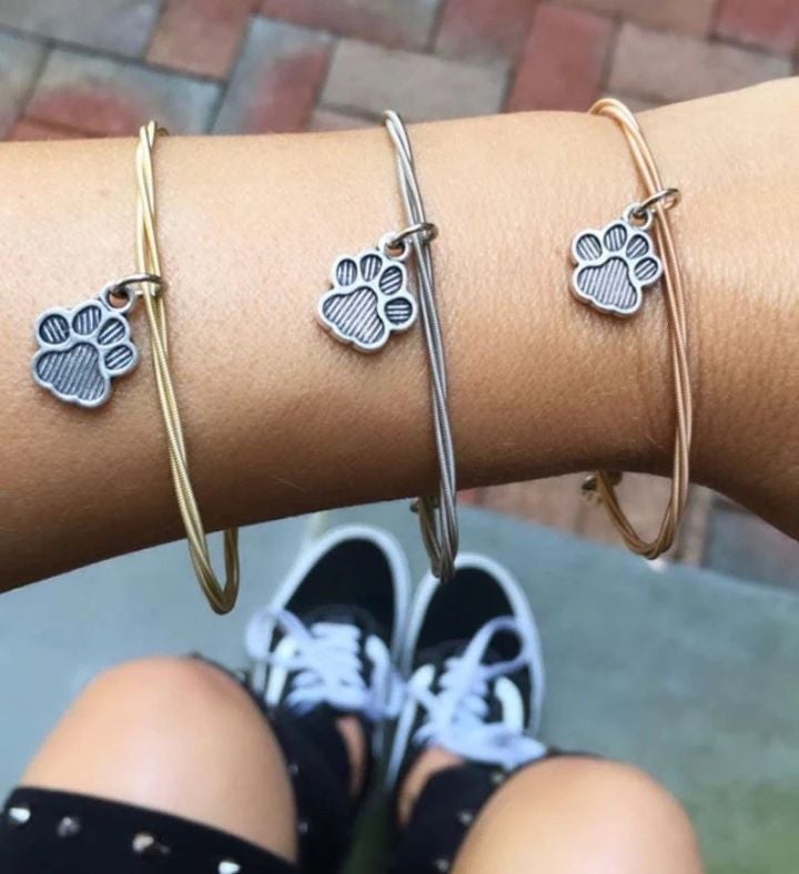 Dog Paw Guitar String Bracelet