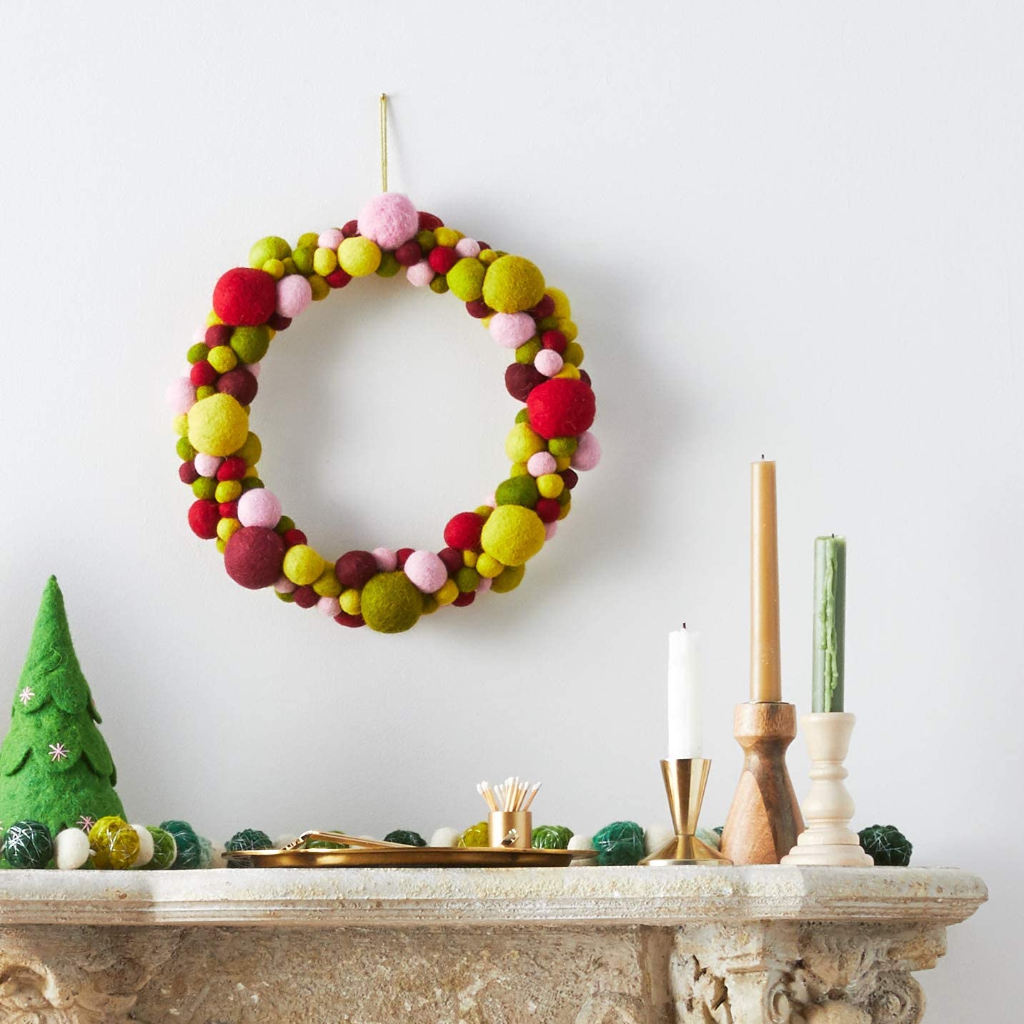 Handmade Hand Felted Wool Wreath