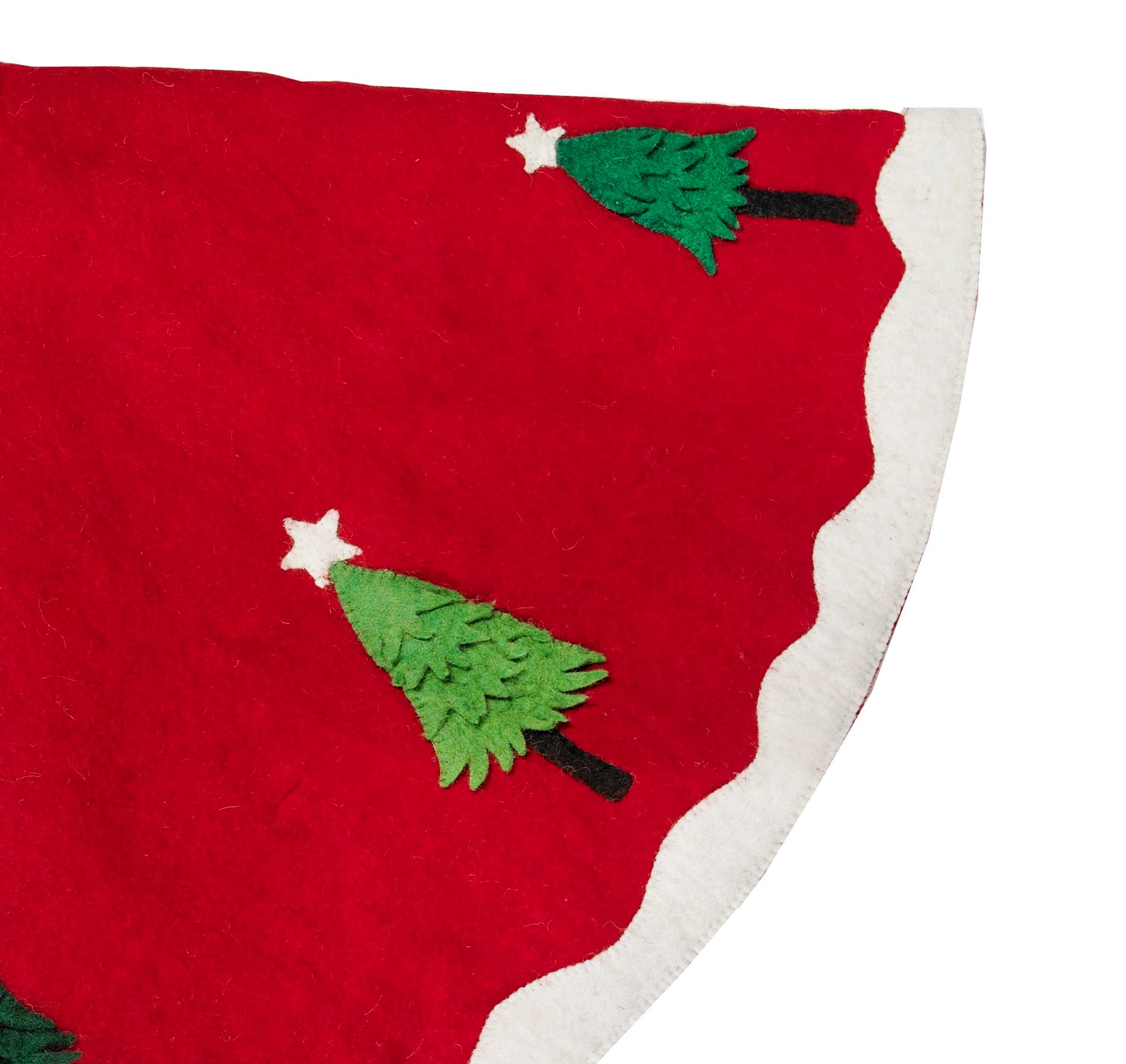 Handmade Christmas Tree Skirt In Felt