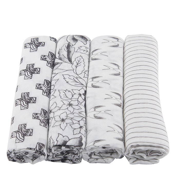 Bamboo Muslin Swaddle Four Pack