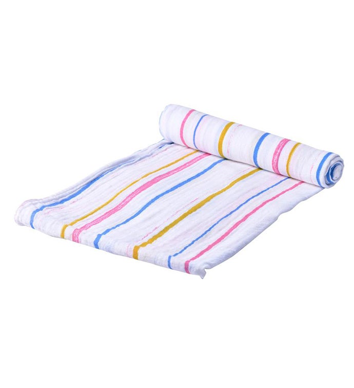 Cotton Muslin Swaddle - Stripes