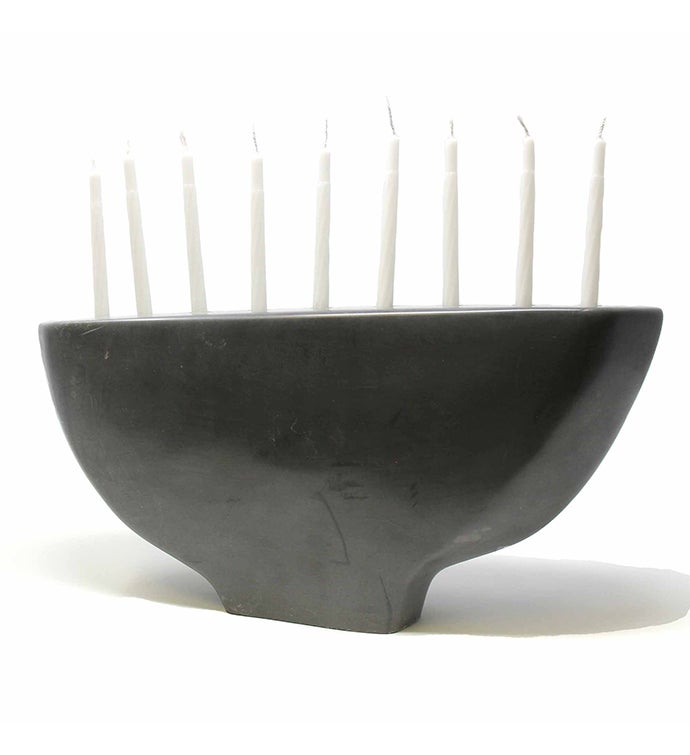 Handcarved Soapstone Hanukkah Menorah