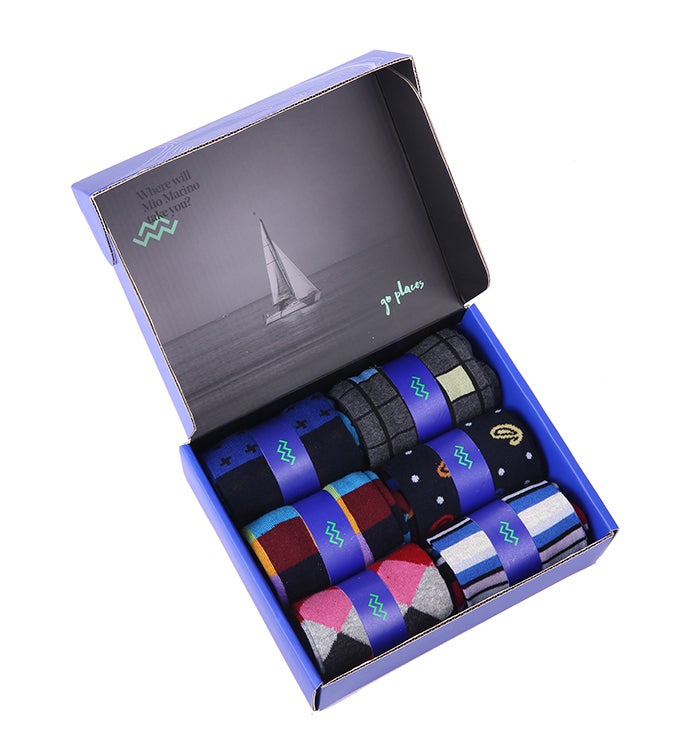 Mio Marino   6 pack Trendy Bunch Sock Collection