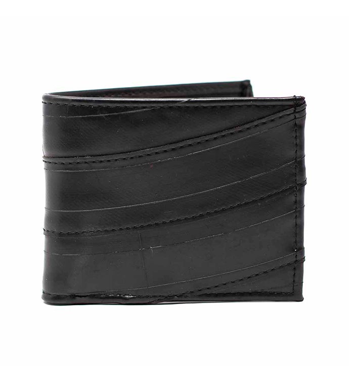 Men's Bifold Leather Reclaimed Label Patch Wallet