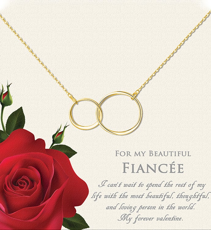 For My Beautiful Fiancee Ring Infinity Valentine's Day Necklace