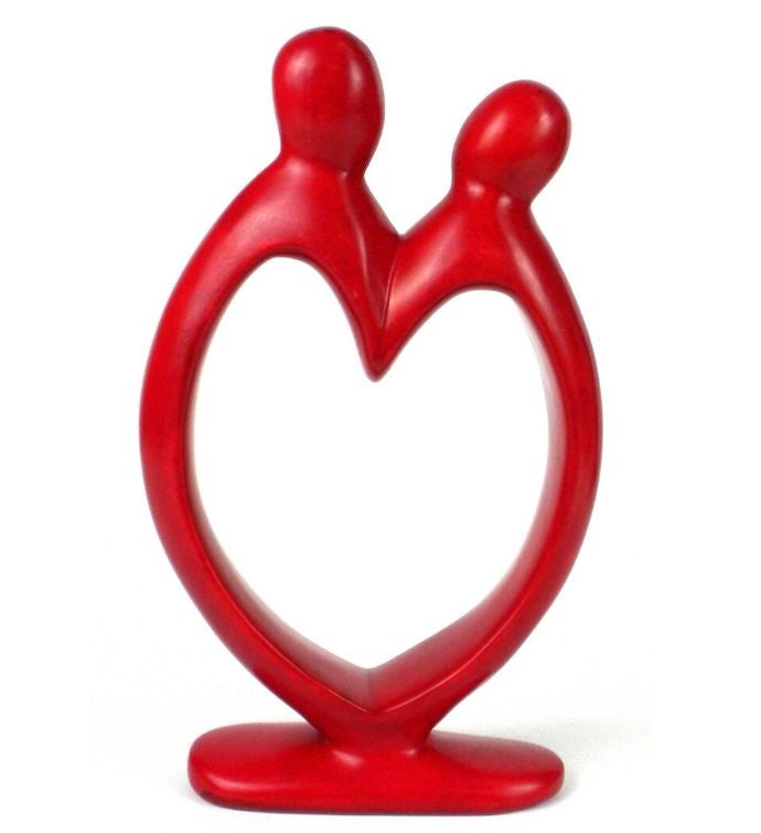 Handcrafted Red Lover's Heart Sculpture