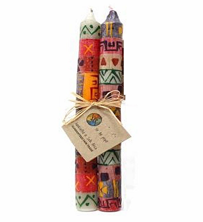 South African Hand Painted Taper Candles