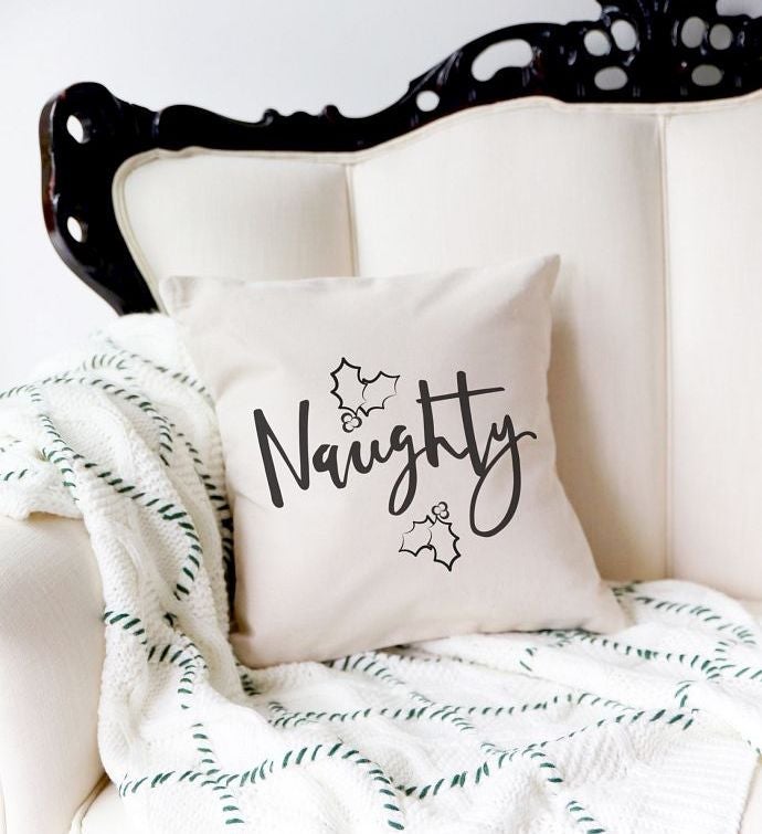 Naughty or Nice Holiday Pillow Cover