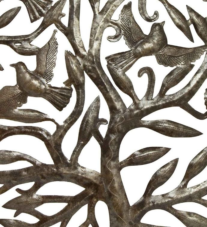 Handmade Tree Of Life Recycled Steel Wall Art