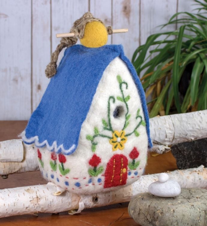 Handmade Wild Woolies Heidi Chalet Birdshouse