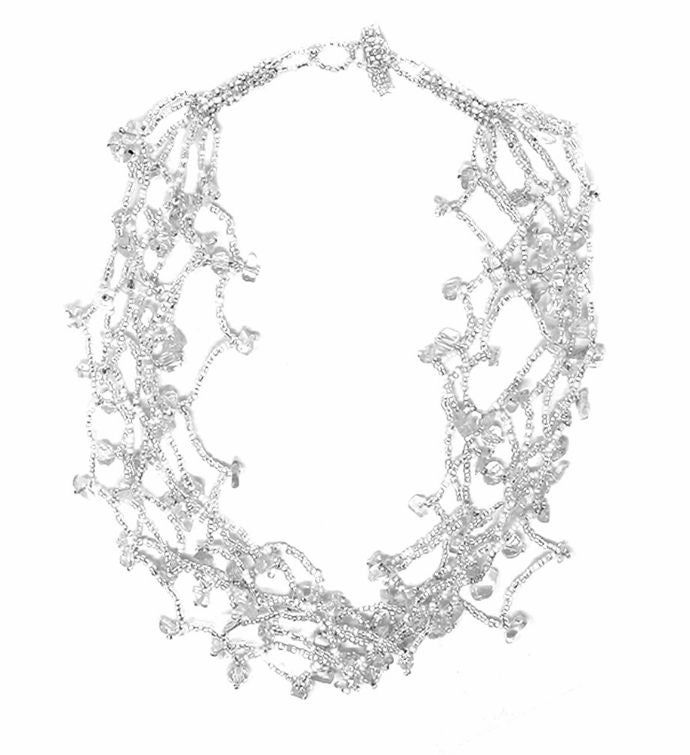 Handmade Multi strand Chunky Stone Necklace