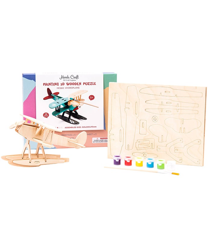 DIY 3D Wood Puzzle Paint Kit