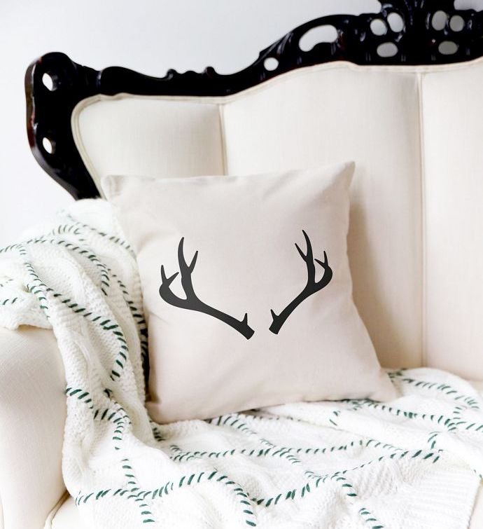 Deer Antler Pillow Cover