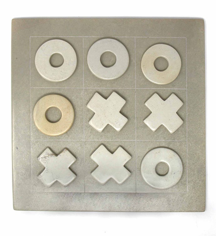 Handcarved Soapstone Tic Tac Toe Game Set