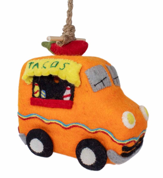 Wild Woolies Handmade Felt Taco Truck Birdhouse