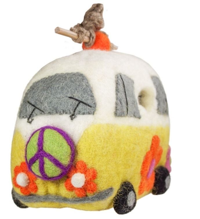 Wild Woolies Handmade Felt Magic Bus Birdhouse