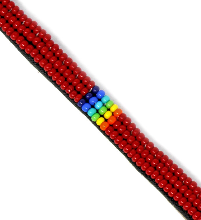 Maasai Bead Unisex Leather Wrap Bracelet, Set Of 4