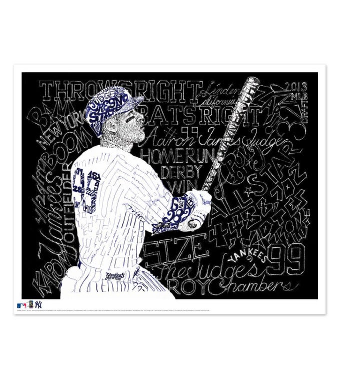 Aaron Judge 2017 Rookie Year Word Art