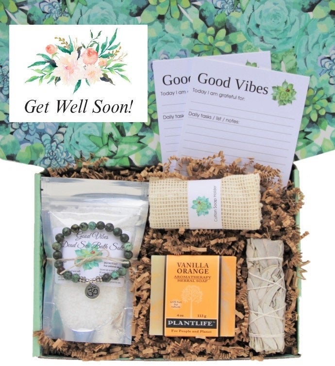"Get Well Soon" Good Vibes Women's Gift Box 1800Flowers