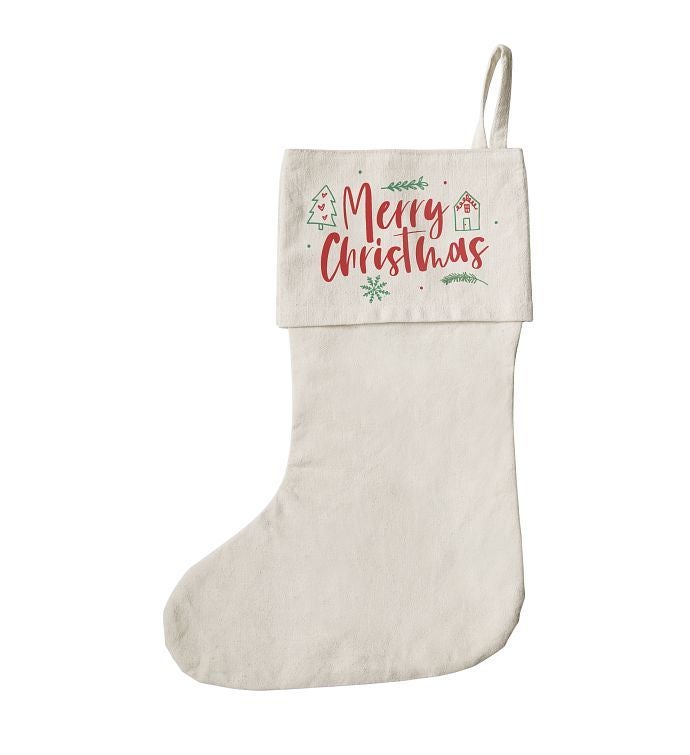 Merry Christmas Christmas Stocking For Presents And Holiday Decorations