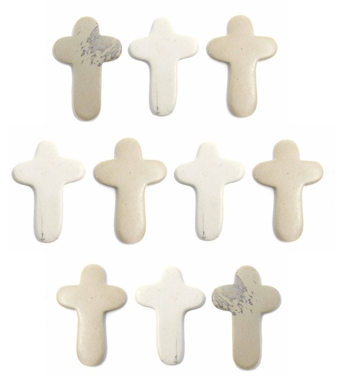 Hand Carved Soapstone Comfort Crosses, Set Of 10