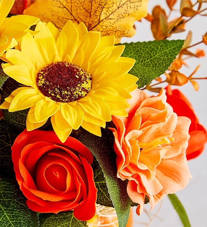 Country Pumpkin Soap Floral Gift | 1800Flowers.com | MK007970