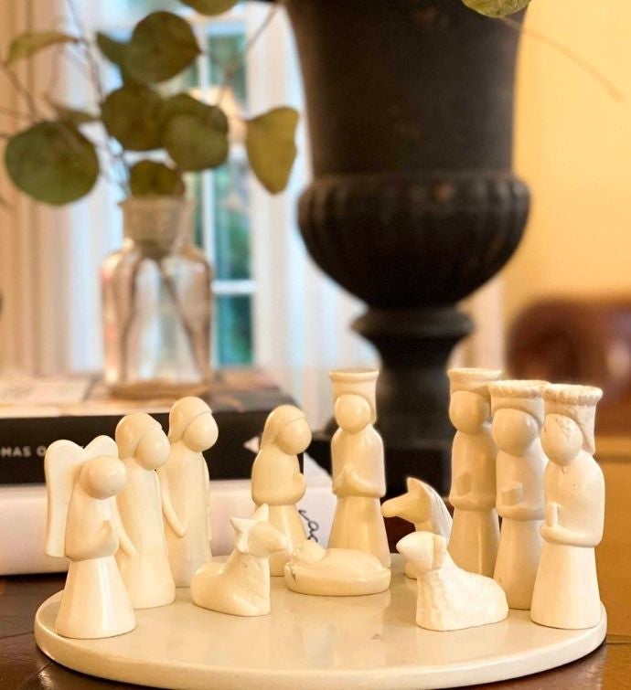 Hand-Carved Nativity Soapstone Sculpture