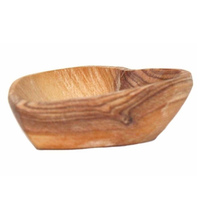 Petite Olive Wood Trinket Bowls (Set of 2)