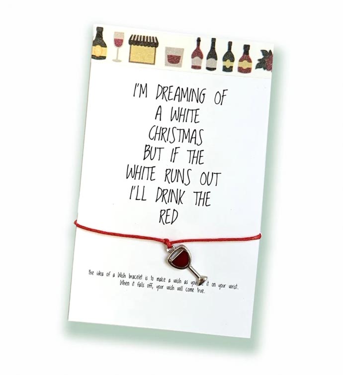 Wine Christmas Wish Bracelet