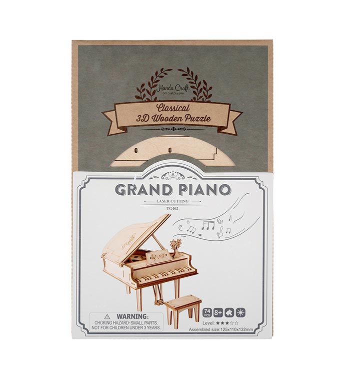 Piano DIY 3D Wood Laser Cut Puzzle