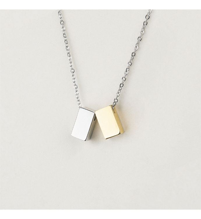 Rose Cube Card Necklace and Jewelry Gift Set