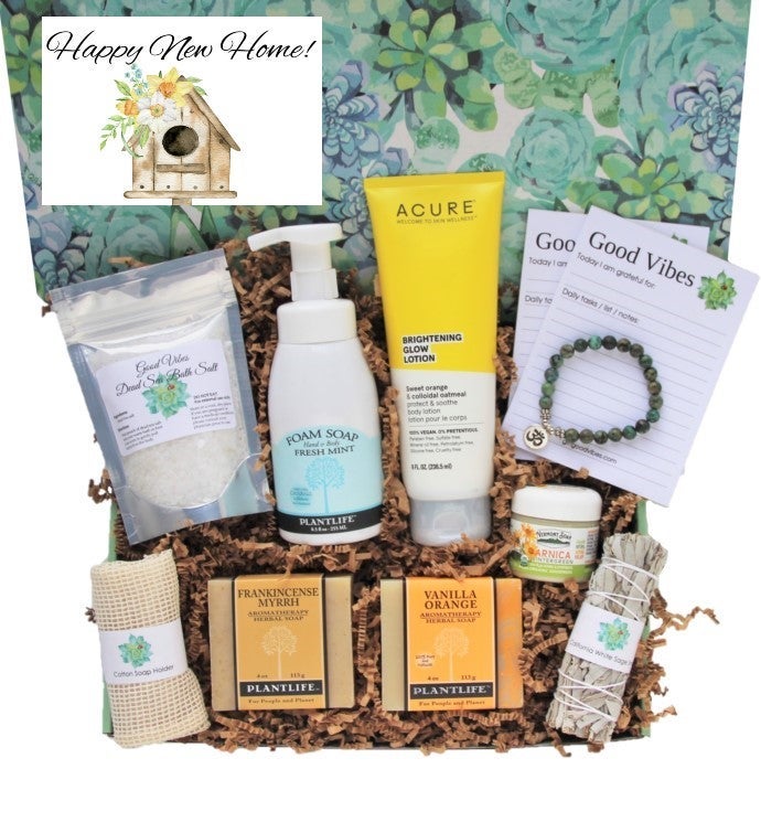 "Happy New Home" Good Vibes Housewarming Gift Box