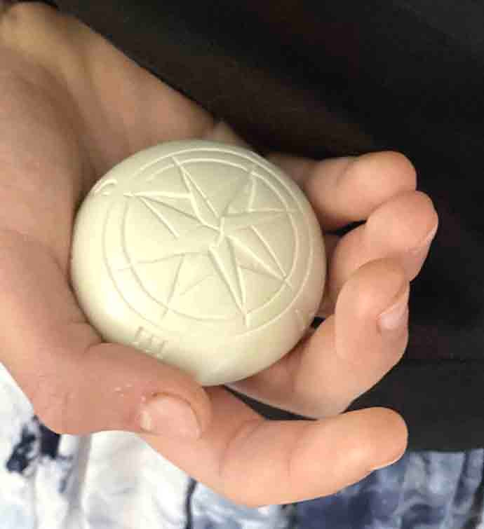 Compass Soapstone Desk Paperweight