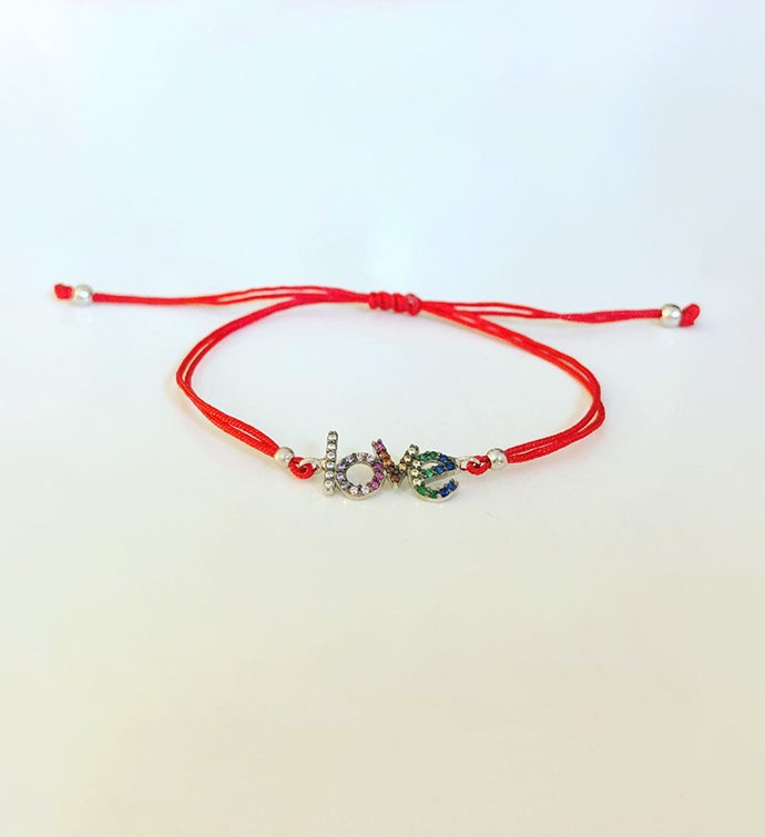 Rainbow Love String Bracelet