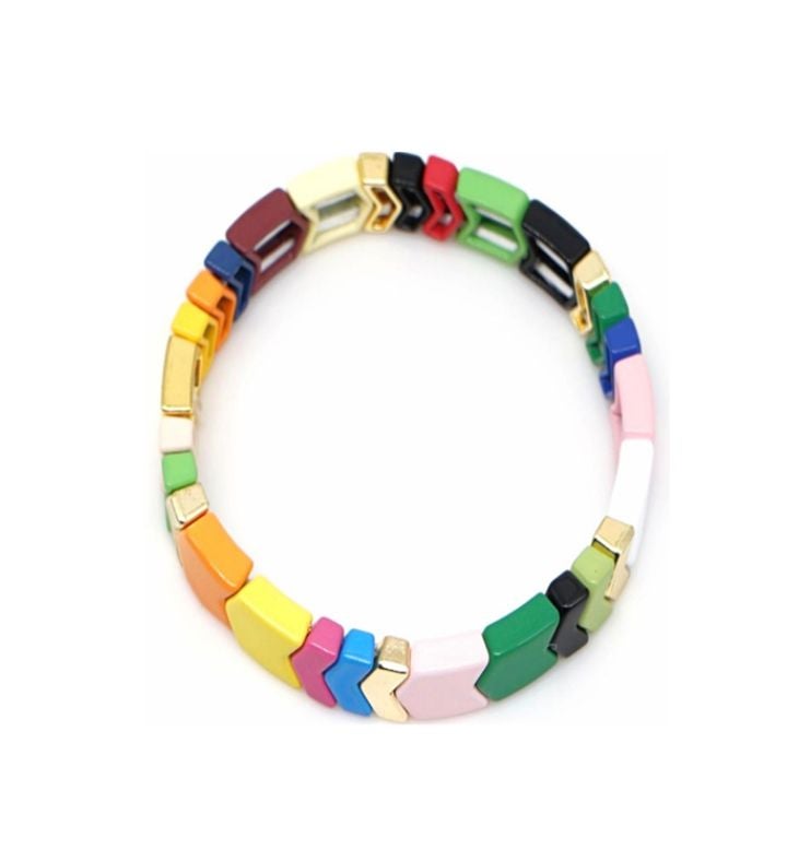 Rainbow Herring Bone Stretch Bracelet | Marketplace | 1800Flowers