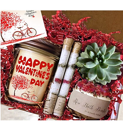 Happy Valentine's Day Succulent & Spa Box