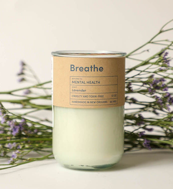 Breathe   Lavender Scent Candle, Gives To Mental Health