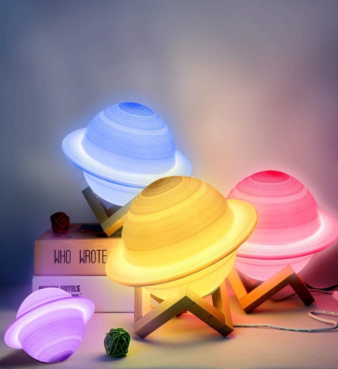 Saturn Color Changing 3d Lamp 10cm